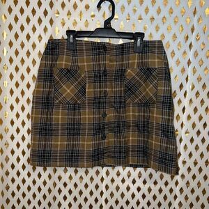 Plaid skirt schoolgirl clueless L